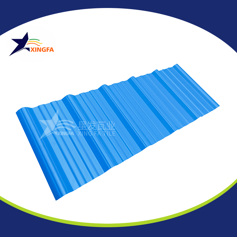 2.5mm加厚蓝色梯形pvc复合隔热瓦 适用于大型水产养殖业厂房房顶用 pvc材质塑料防火厂房瓦 PVC瓦珠海厂家出售